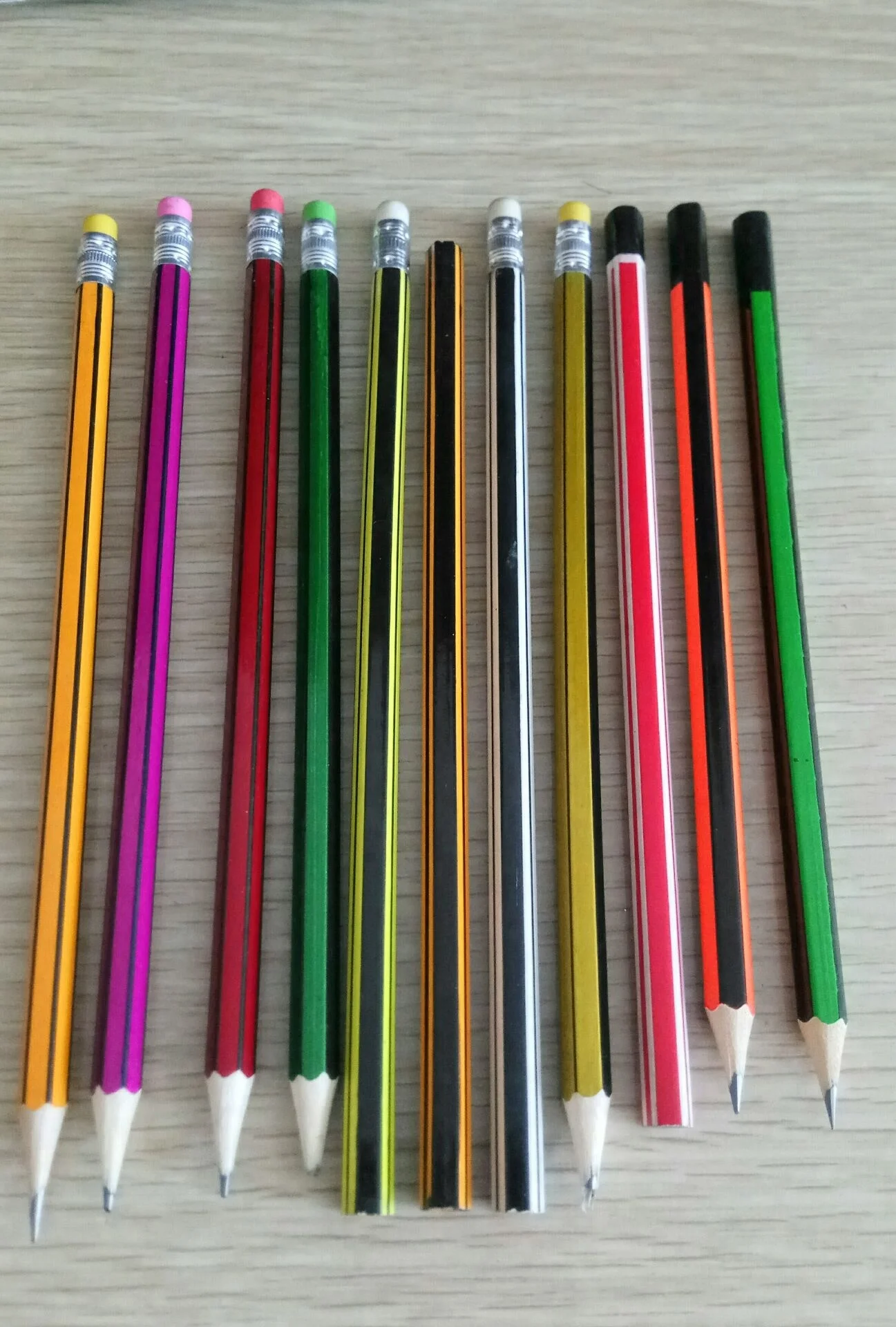 
Special striped foil wooden golf score pencil 