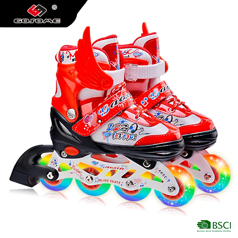 GX-1508 inline skates pink color skating shoes fairytale style inline skate with wings