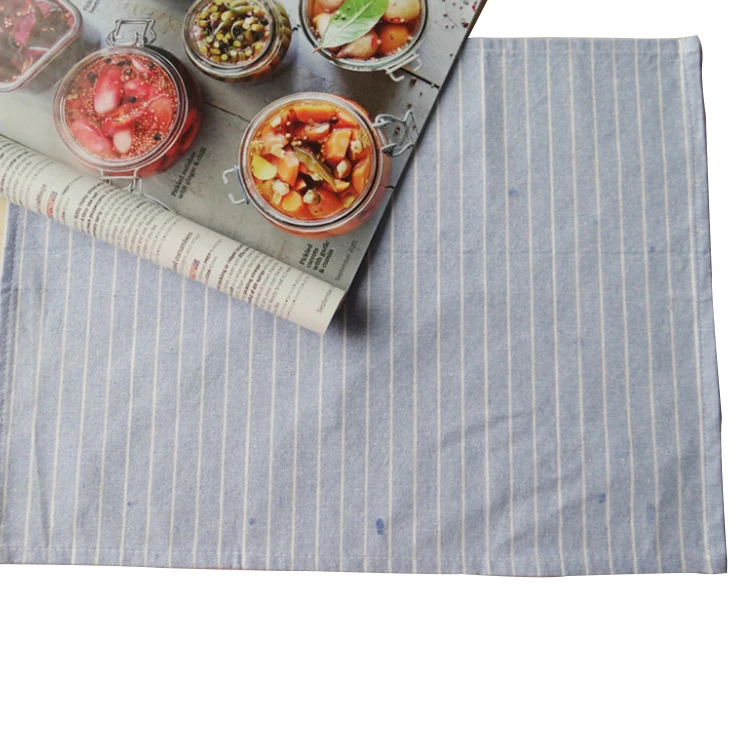 International popular cotton linen art striped placemat home napkin
