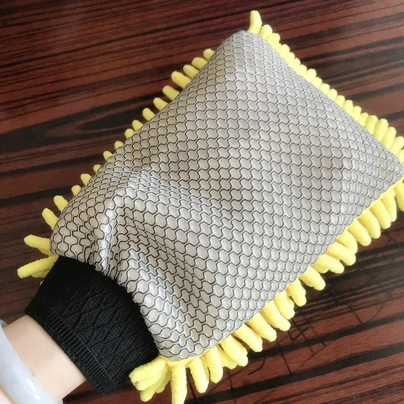 wholesale custom microfiber car dust wash chenille mitt/glove
