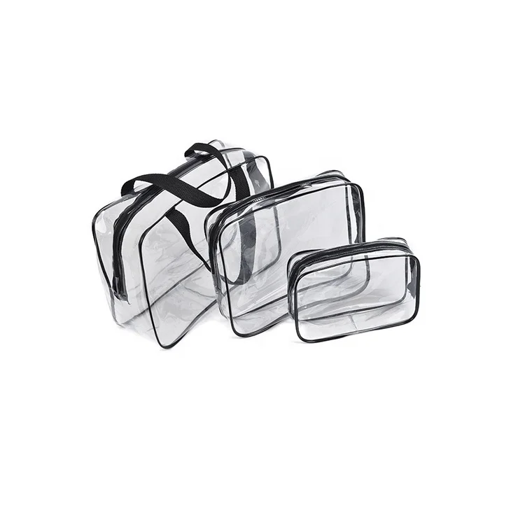 New designed custom shoulder pvc clear plastic zippered storage bag , clear pvc shopping bag for Toiletry