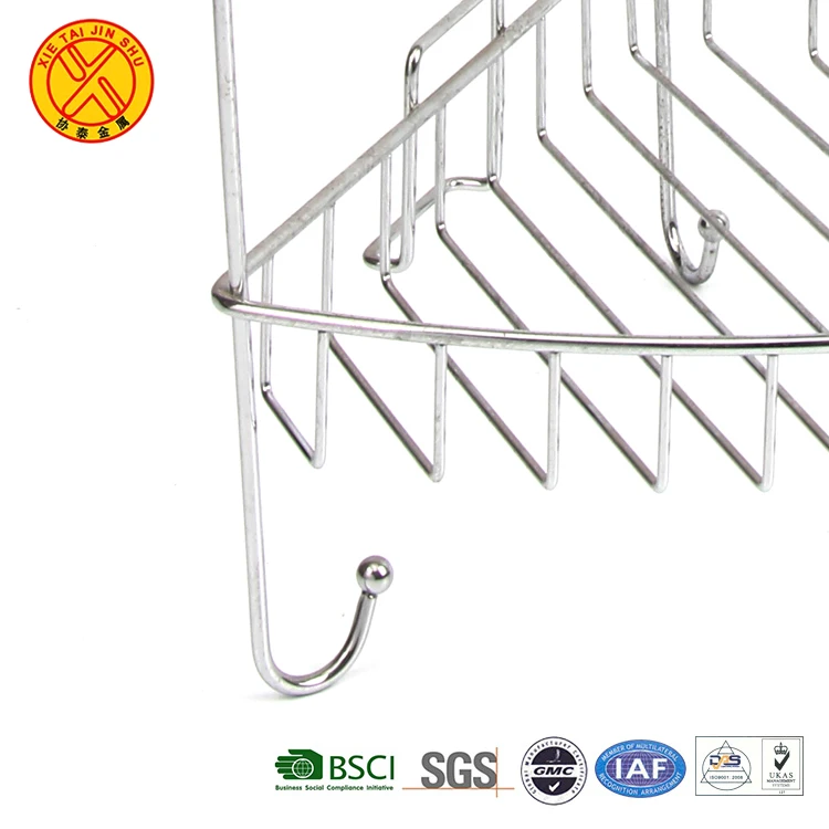 Beautifully styled 3tier storage standing corner metal shelf bathroom