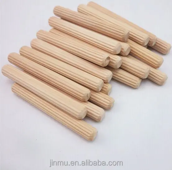 Hardwood Fluted Dowel Pins Wood Crafts Groove Dowel Pins