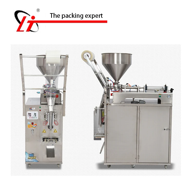 three sides liquid sealing filling and packing machine, paste packing and sealing machine, cream, sauce, shampoo, lotion, honey