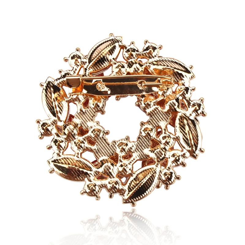 Beautiful Crystal Diamante Floral Garland Flower Brooches in Assorted Colors for Women or Wedding Decoration Jewelry