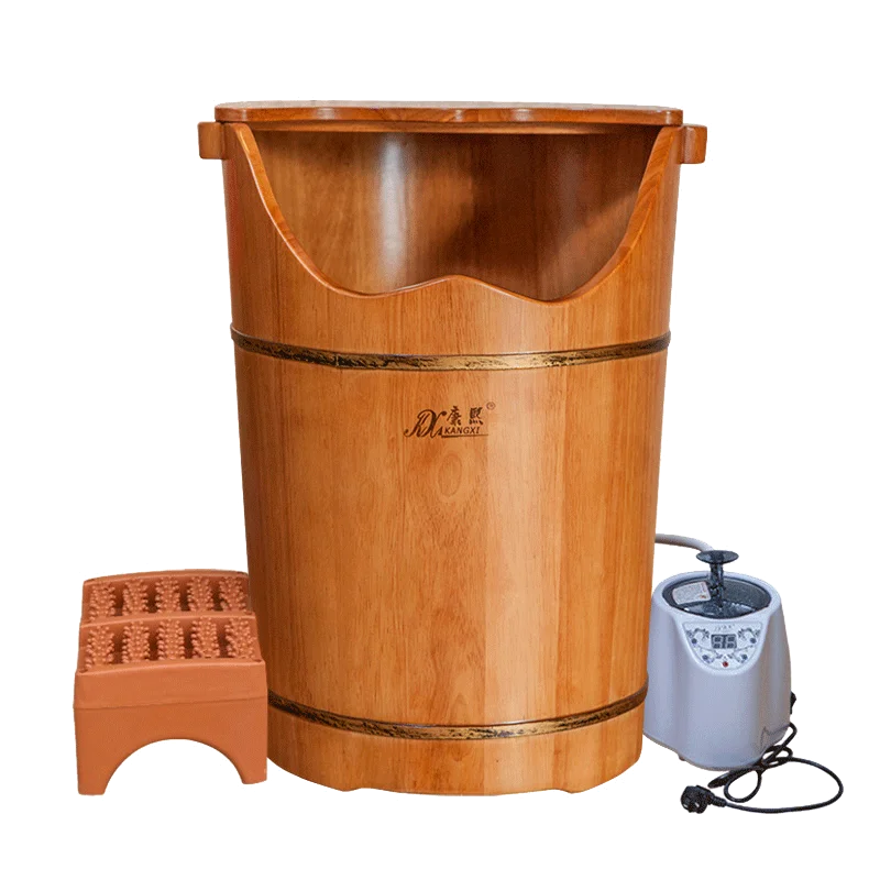 Wooden  Steam Room Bench Fico Foot Sauna Bucket