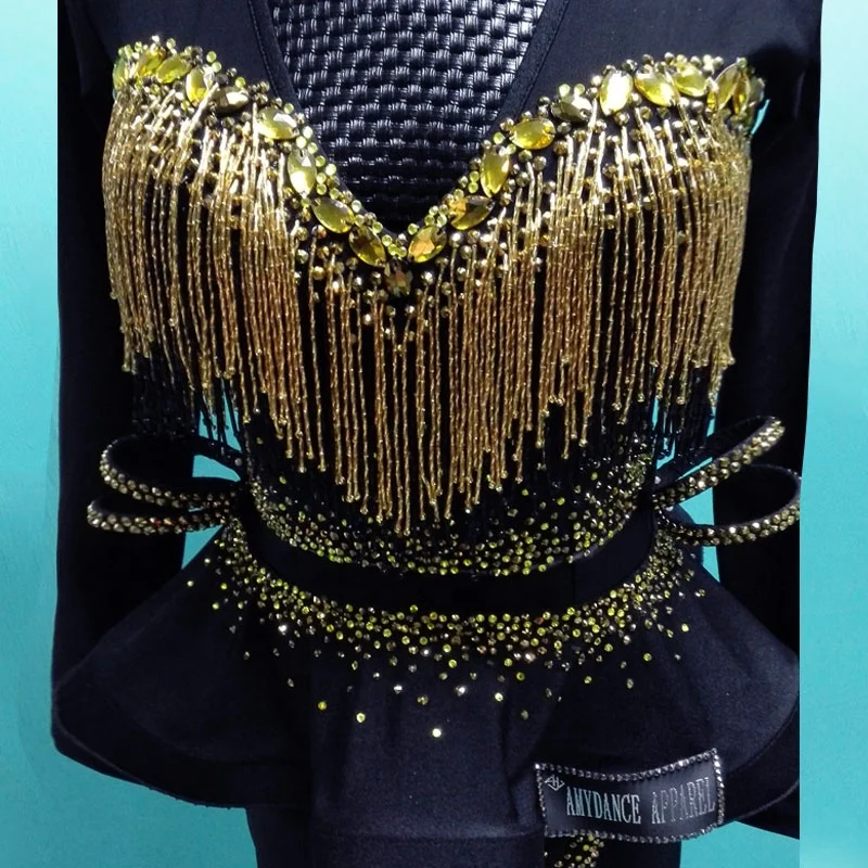 High end adult women latin dress blackpool competition latin dance costume