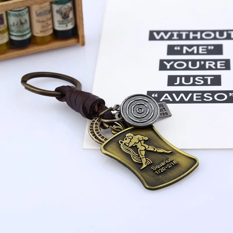 YK China New Innovative Product Vintage Genuine Leather Animal Charms Fine Jewellery Alloy Scorpion Keychain