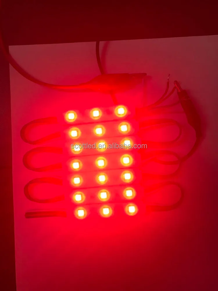SMD 5050 3pcs Pixel LED Module 0.72W IP68 12V sign letter injected lamps