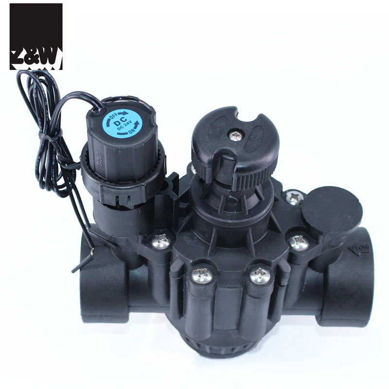 plastic irrigation electric solenoid valve 150P 1.5 inch DN40 PE50 24V AC WATER FLOW CONTROL nylon reinforce