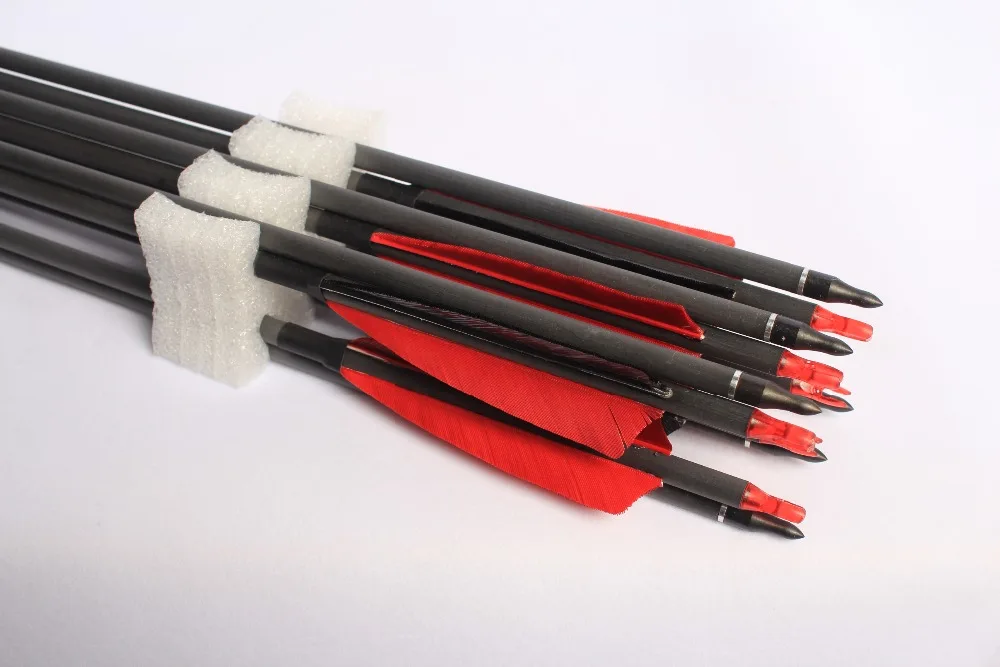 jx030t 30' carbon shaft arrow with turkey feather