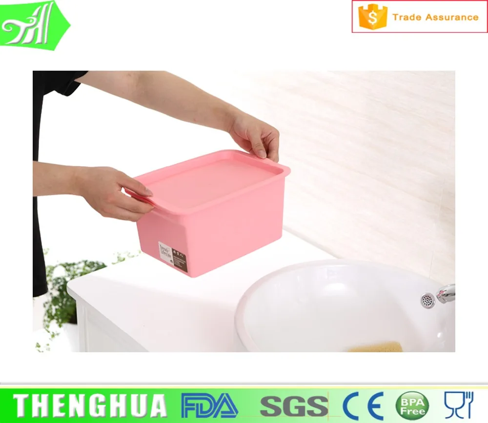 Hot product colorful toy storage plastic box with lid