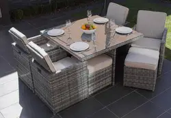 Модная плетеная мебель для дворика, 8 мест, распродажа