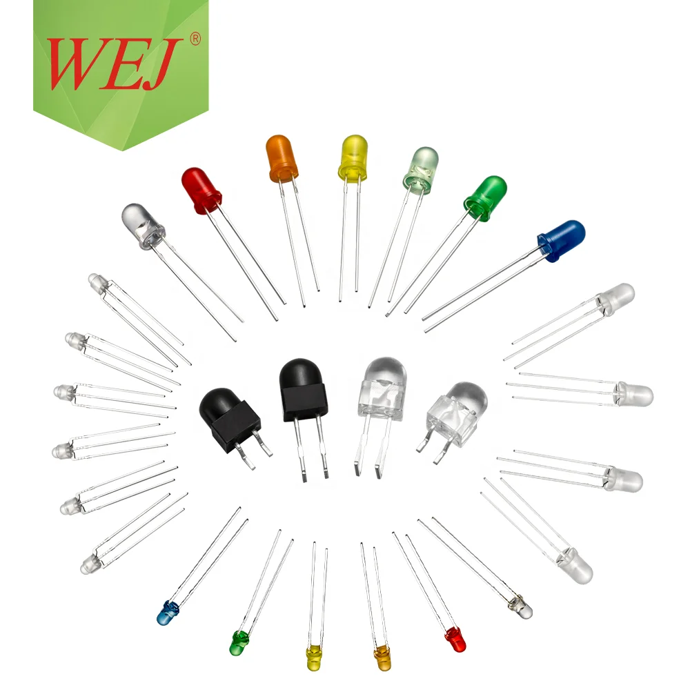 
5mm concave type led diode 2pin RGB led 
