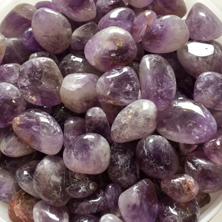 Wholesale Natural Quartz Amethyst Crystal Tumbled Stones for sale