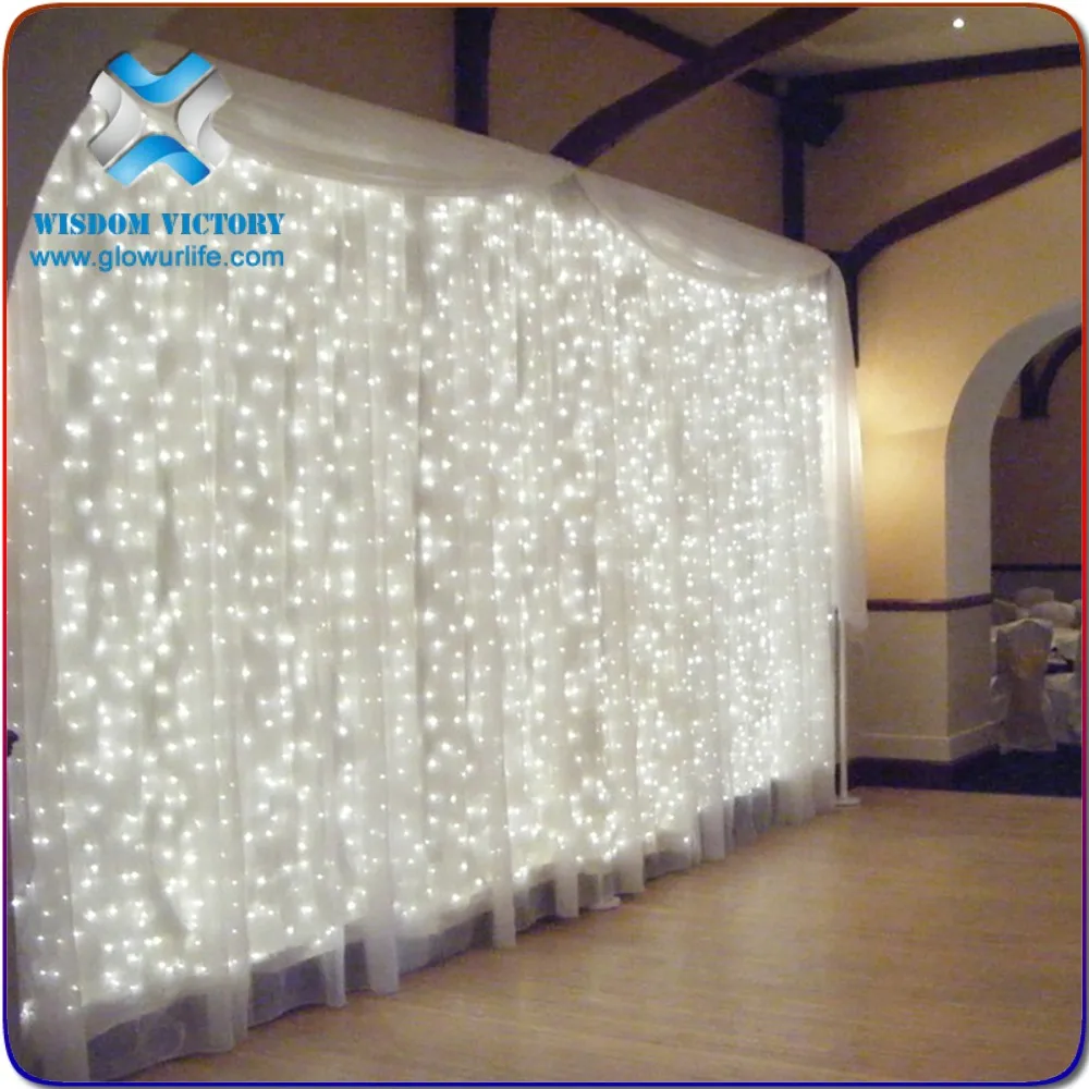 3M Outdoor/Indoor Led Light Curtain Professional Led Christmas Curtain Waterfall Lights Stunning AC LED Curtain String Lights