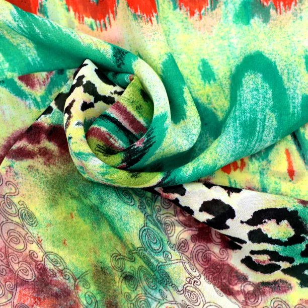 75D Печатный полиэстер крепдешин для женского платья