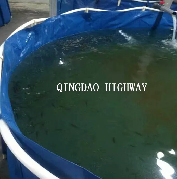 PVC Tarpaulin portable and collapsible fish tanks for aquaponics system