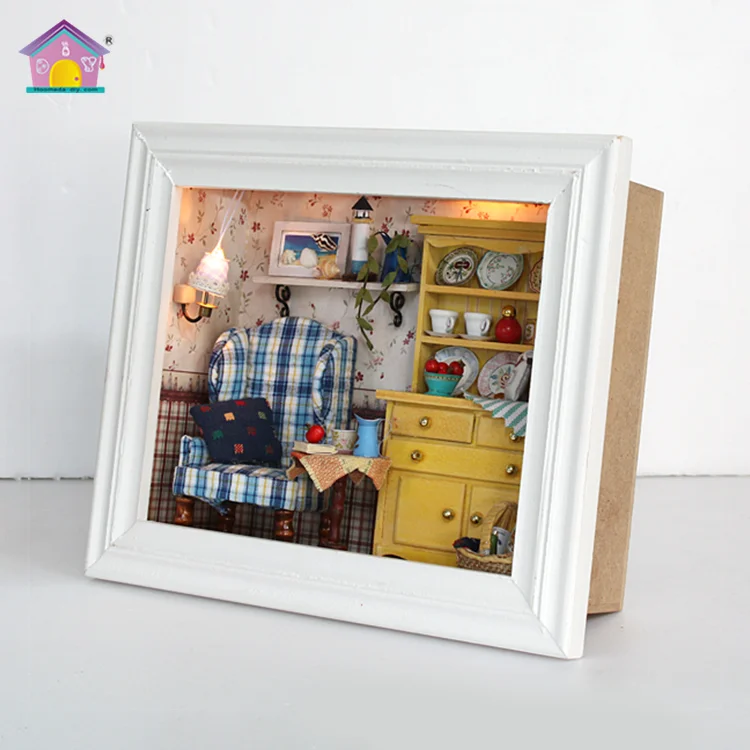 Ручной работы с моделирование мебель поделки Миниатюрный Кукольный дом деревянный House Украина