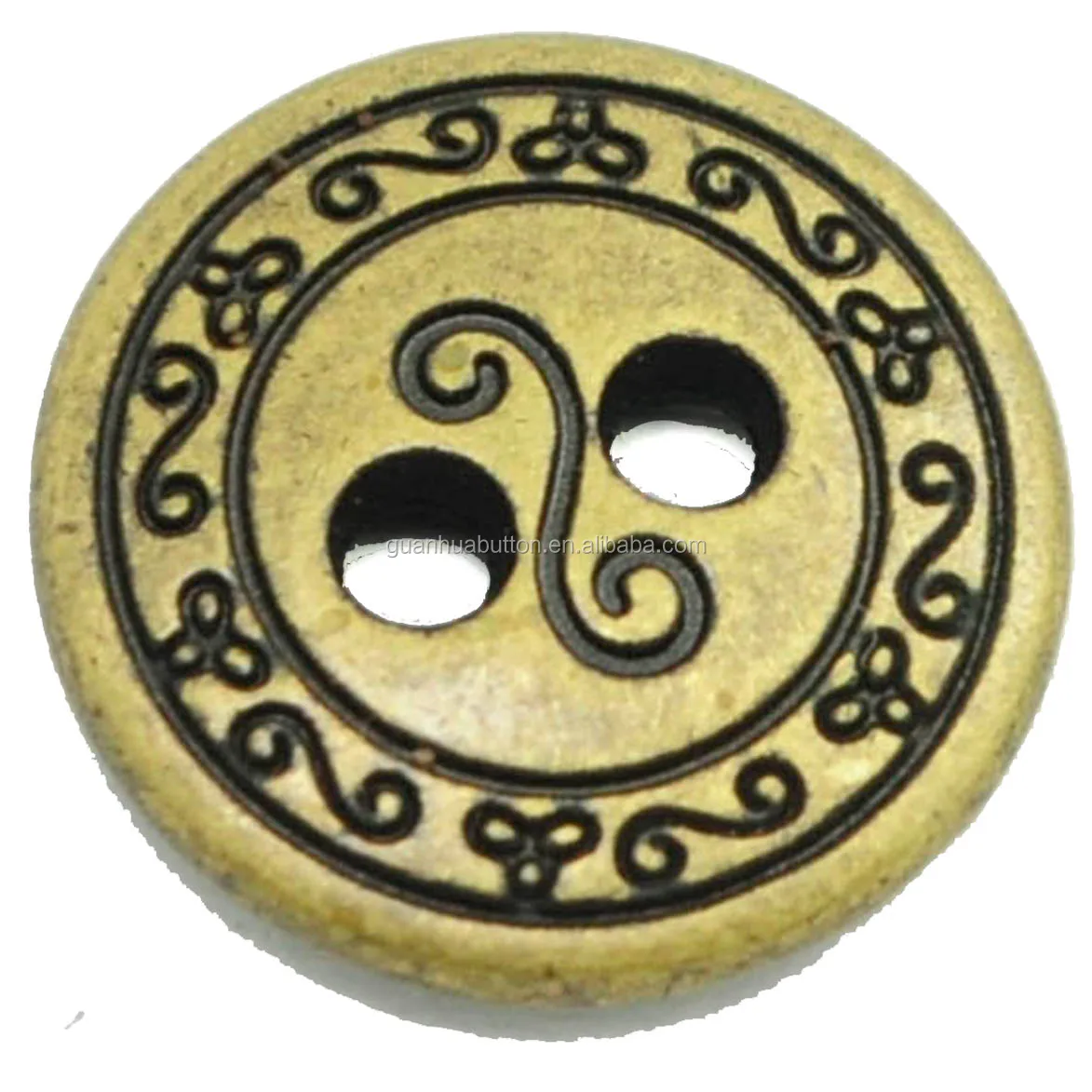 custom engraved logo alloy material 4 hole metal sew shirt button