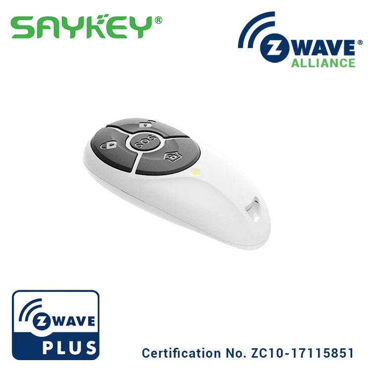 
Z-wave Remote Control Z-wave Remote Controller for Smart Home Security Home Automation Single Serve WHITE ABS 
