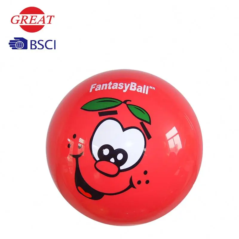 wholesale Inflatable Toy 20cm  PVC Children Handle exercise small yoga pilates ball with Print patterns and logos