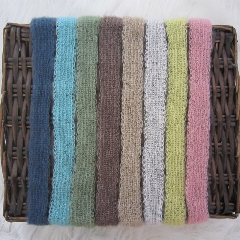 
Mohair headband for newborn photo props,handmade knit mohair headband head crown headdress 