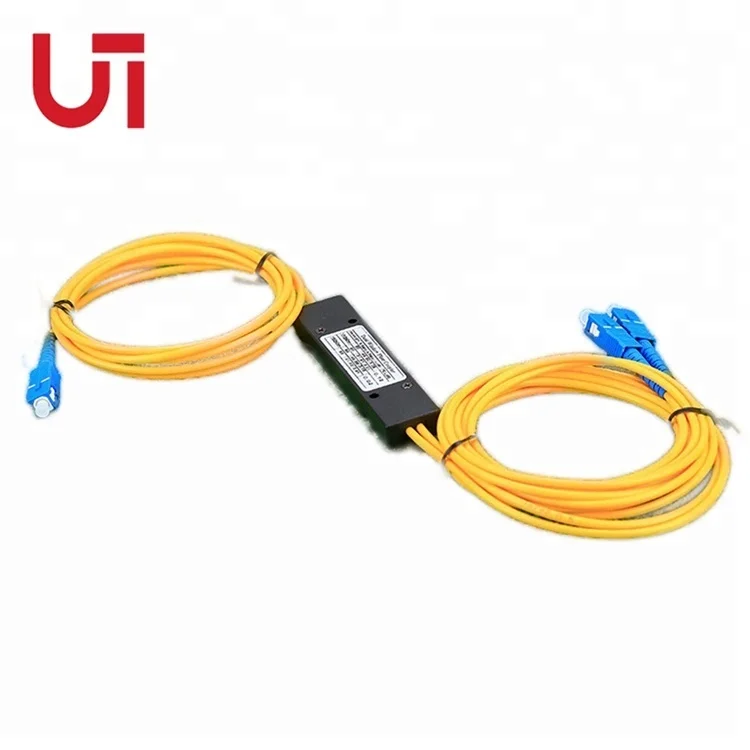 1*2 FBT Splitter Ratio 50:50 1310/1550nm Dual Window Abs Box Type SC FC LC UPC APC SM 1*2 Fused Fiber Coupler