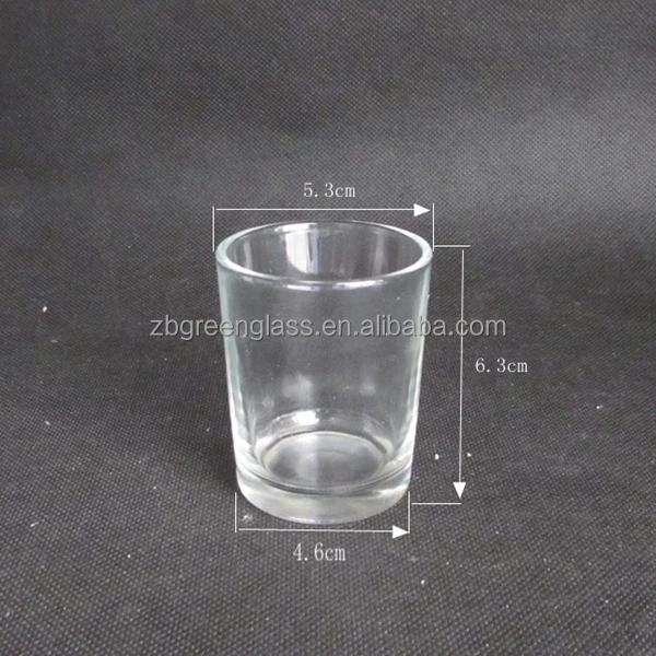 Wholesale straight side round clear shot glass with decal
