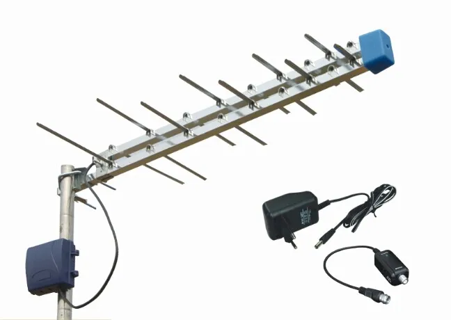 МВ+ДМВ УЛИЧНАЯ АНТЕННА ДЛЯ ЦИФРОВОГО ТЕЛЕВИДЕНИЯ DVB-T2 C УСИЛИТЕЛЕМ АКТИВНАЯ С БЛОКОМ ПИТАНИЯ