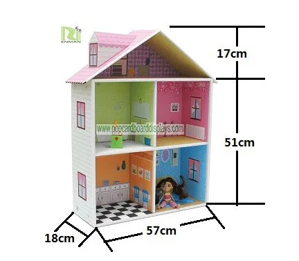Environmental Cardboard furniture dollhouse with cute design