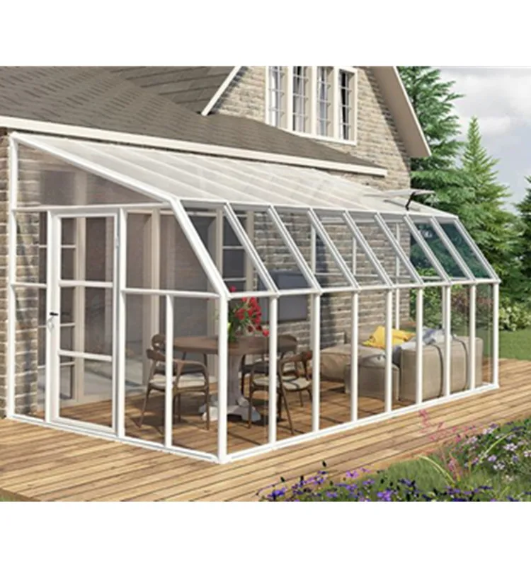 
Garden sun rooms free stand summer house garden wooden glass sunhouse with sunroom blinds 