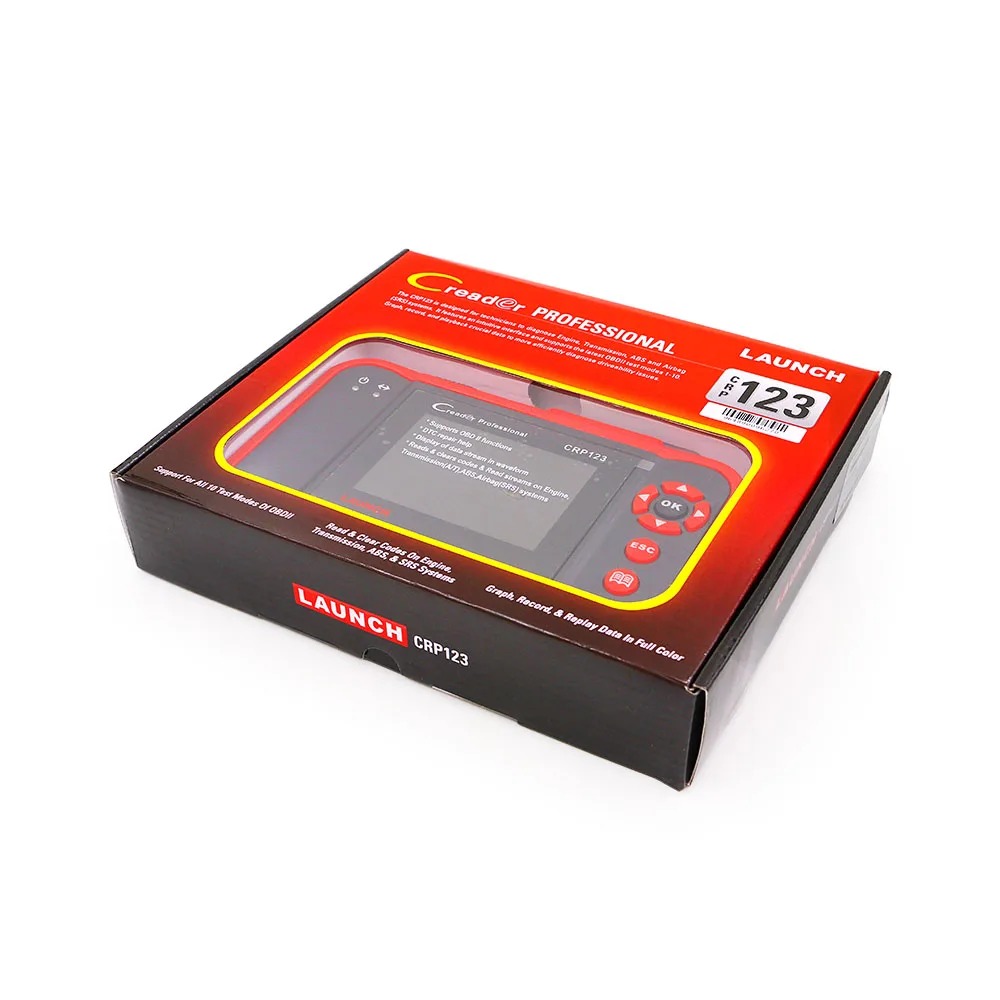 Views freeze frame data Reads live PCM data stream Launch CRP123 car diagnostic scanner