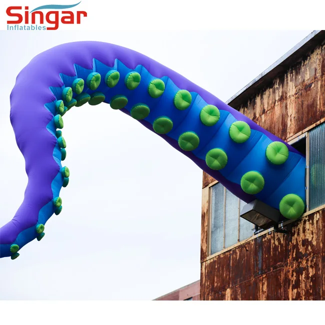 Sea monster inflatable street art octopus feet tentacles jellyfish legs for rooftop window wall festival party decoration
