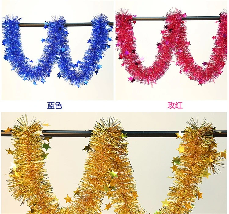 Metallic Twist Garland colorful room decor tinsel garland foil tinsel party accessories holiday accessory hanging decorative