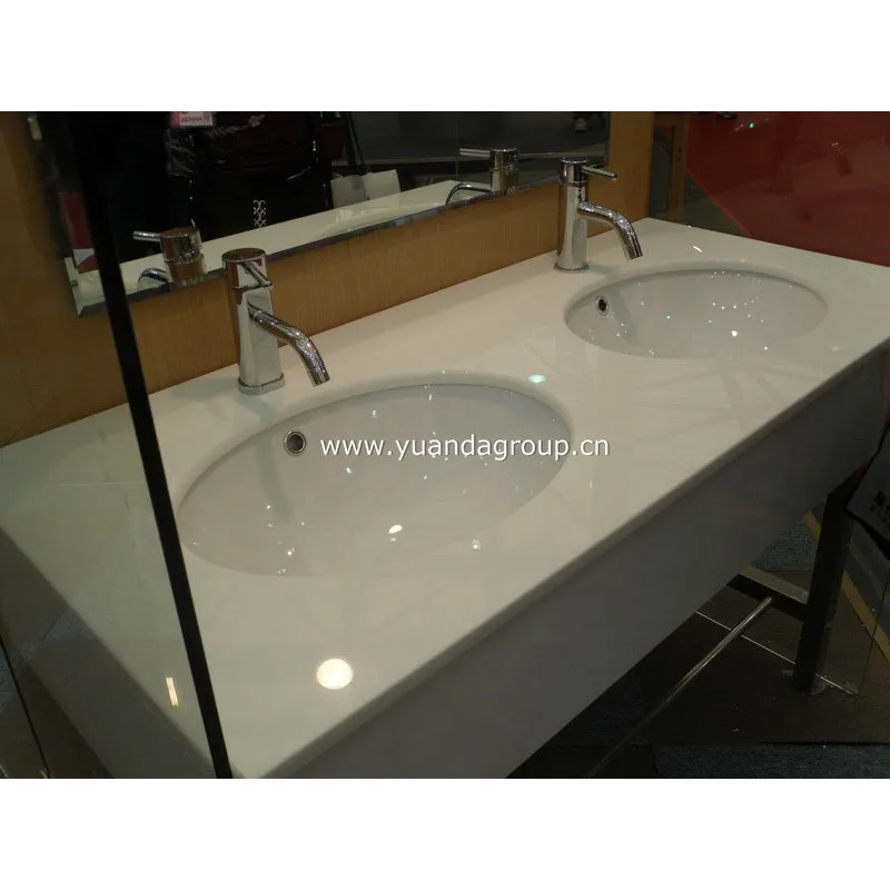 Modern Style Artificial Stone Countertop Bathroom Nano Crystallized Vanity Top