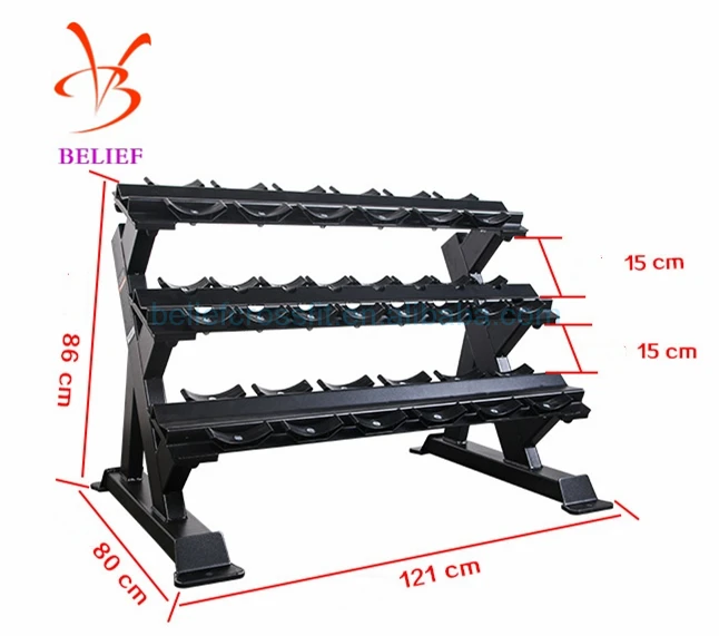 Dumbbell Steel Rack in Gym Fitness Equipment