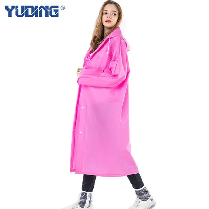 Safety raincoat reflective ladies hood long raincoat