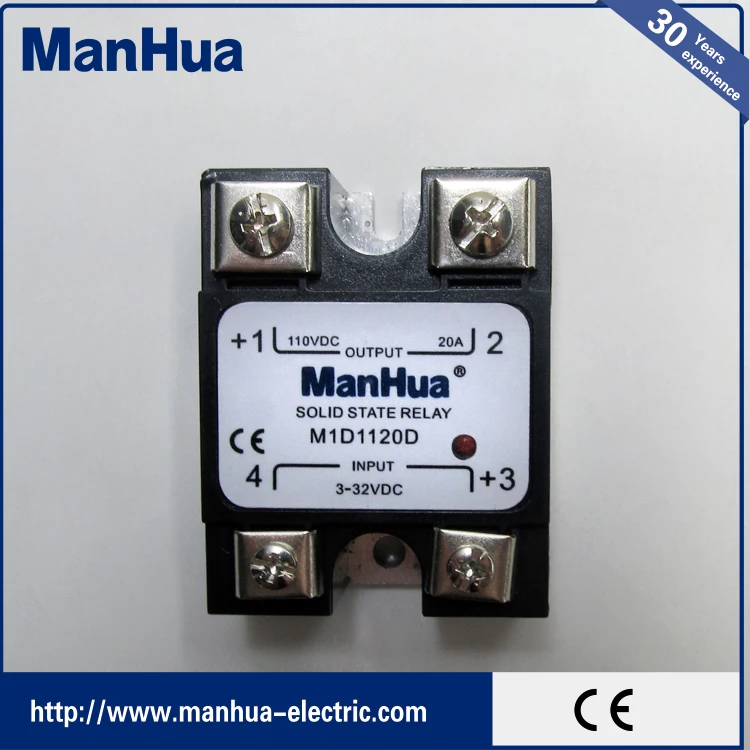 OEM MANHUA Однофазный DC В DC 3-32VDC, Чтобы 110VDC 20D Черный Твердотельные Реле/ССР Реле С CE