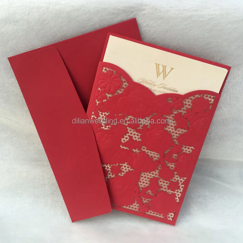 Light gold embossing rose nepali marriage invitation card