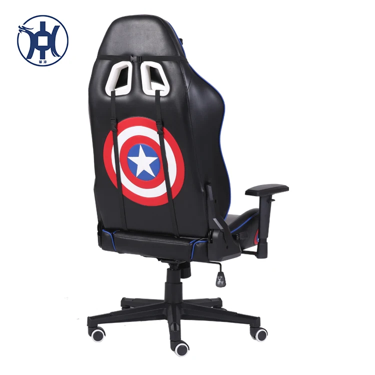 Marvel Style Adjustable Racer Gamer Chair Office Gaming Racing Chair