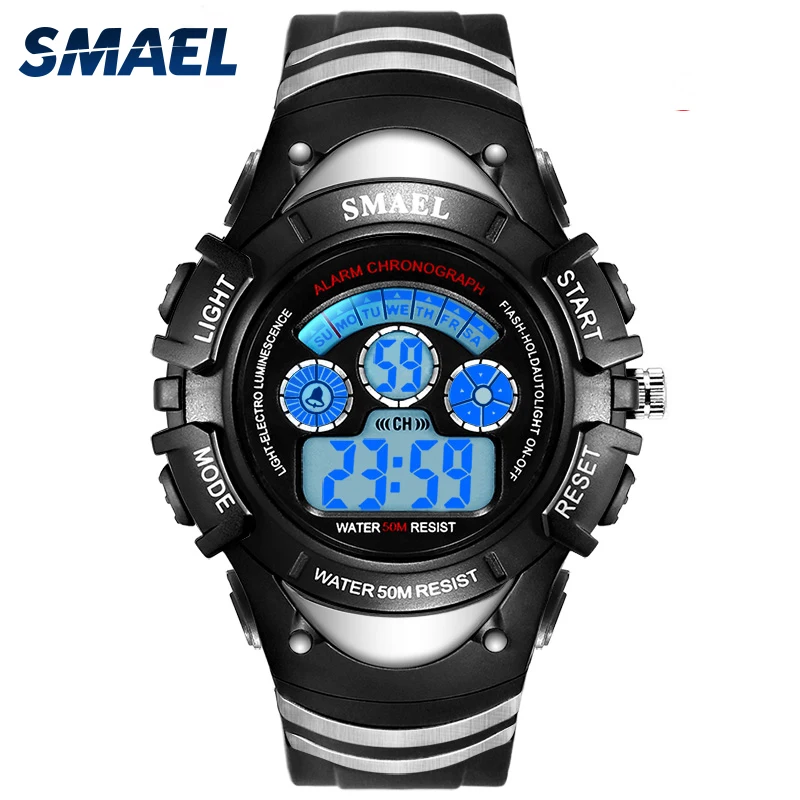 
SMAEL LCD display alarm chronograph digital watches for teens 