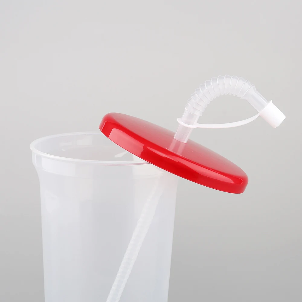 food grade 32 oz  900ml big cup pp plastic pool cup with lid and straw
