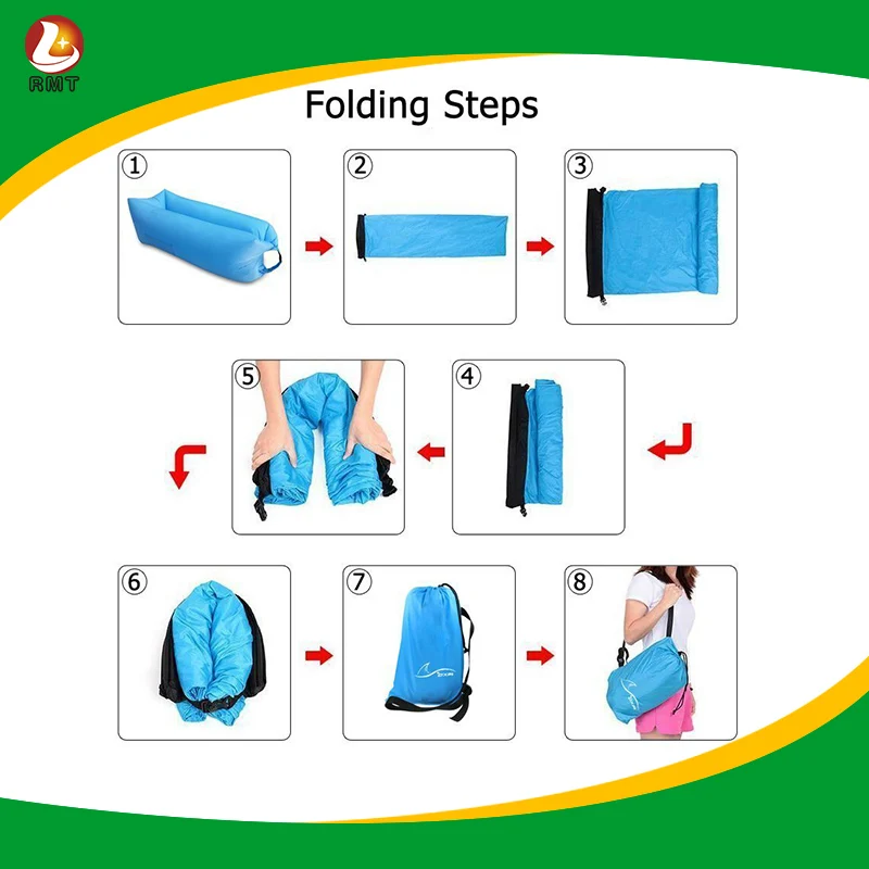 Lazy air sofa inflatable bag hammock camping sleeping bag Durable 210T Ripstop