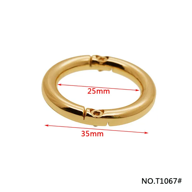 2023 new fashion High Corrosion Resistance metal oval shape buckle O ring for leather bag strap