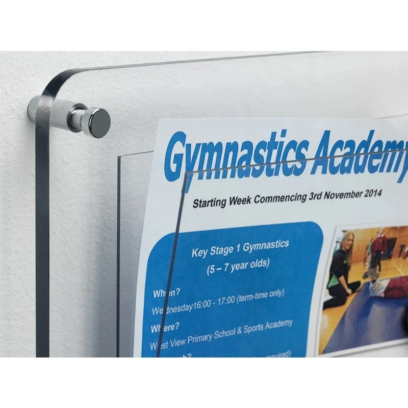 Clear acrylic staff photo boards display board with pockets