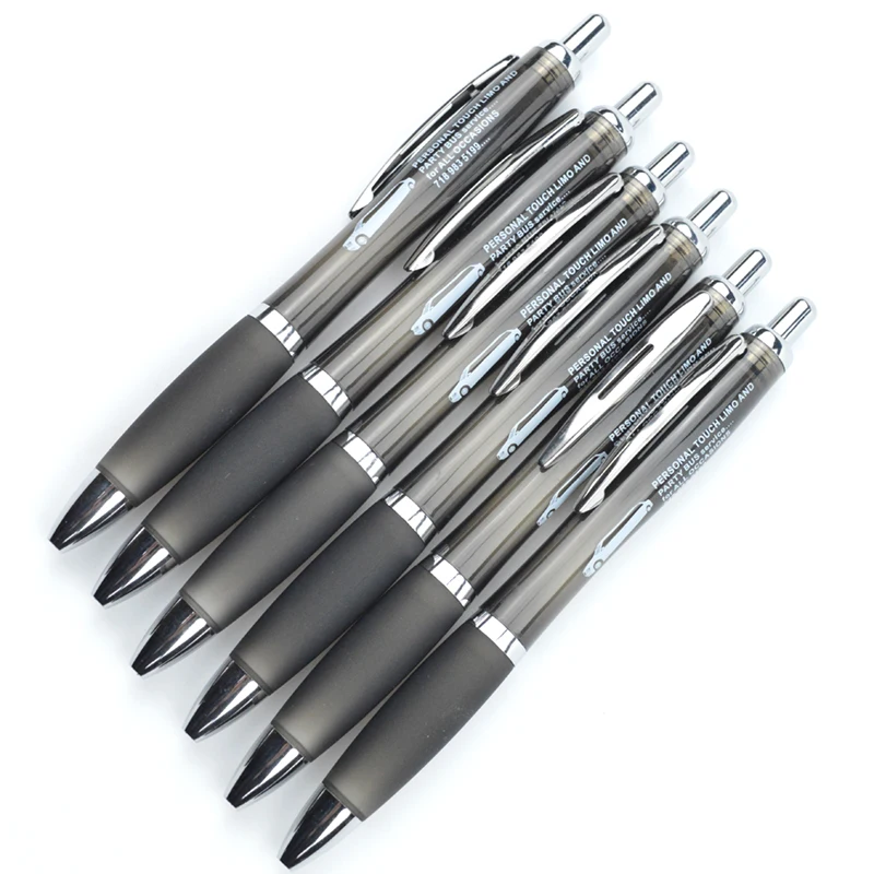 Wholesale Classic Cheap Ballpoint Plastic Pen Promotional Logo Click Black Ball Pen