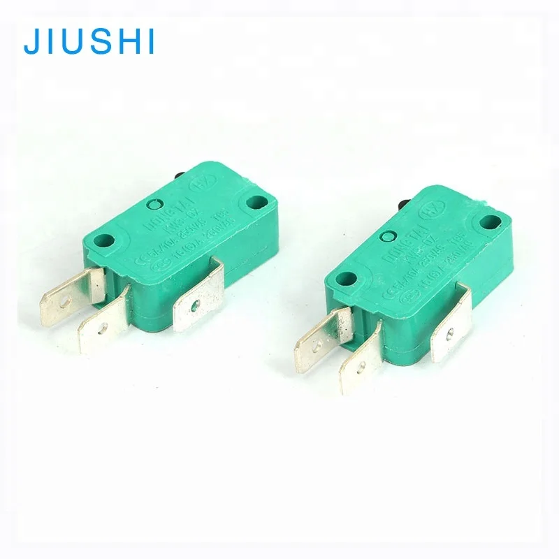 Kelly KW3-OZ 3 pins  push button type micro switch 5A/10A 250VAC T85  limit switch green KW7
