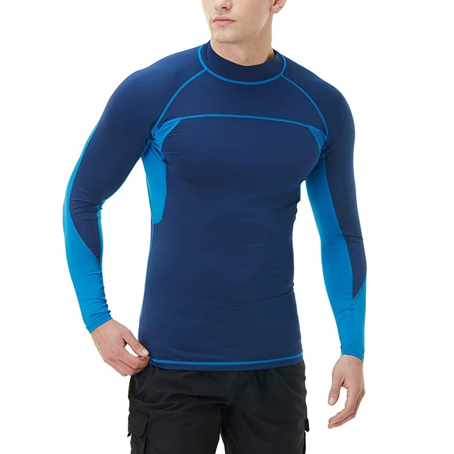 Китай, индивидуальный дизайн, защита от УФ-лучей, мужские шкуры, с длинным рукавом, сыпь для серфинга