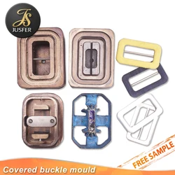 Flat top and back self covered buckle moulds